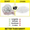 Zuvo Loofah Bath Sponge (4-Pack) – Soft & Durable Shower Puffs for Deep Exfoliation – Unisex Body Scrubber, Eco-Friendly and Skin-Safe, Assorted Colours.