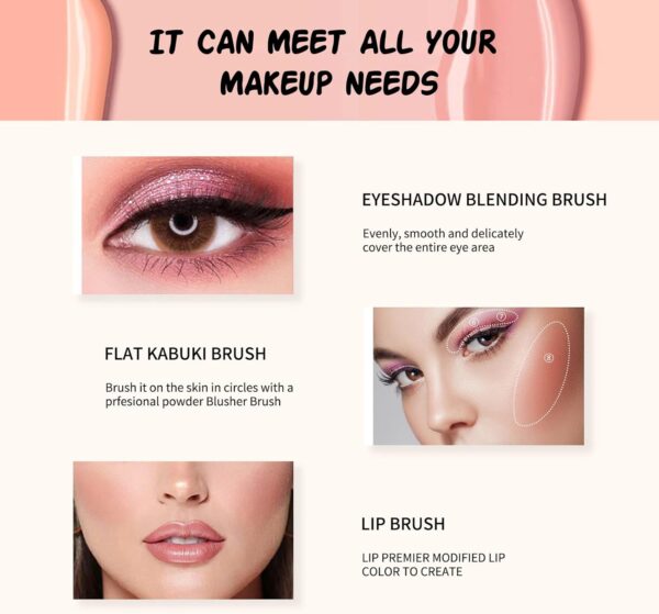 Ammiy Makeup Brushes Sets Professional 18 Pcs Make up Brushes Premium Synthetic Foundation Brushes Blending Face Powder Blush Eyeshadow Eyeliner Make Up Brush Kit with PU Leather Bag