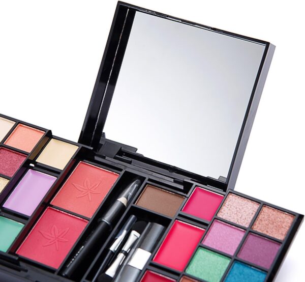 Holzsammlung Mini Professional Makeup Kit for Women Full Kit with Mirror 25 Colors All in One Make up Gift Set for Girls Included Eyeshadow, Concealer, Blusher, Lipstick, Eyeliner, Brush
