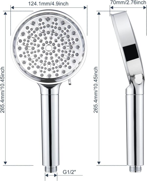 71G9ArHhL._AC_SL1500_.jpg Cobbe Hard Water Filter Shower Head and Hose with 20 Stage Filter, 6 Spray Jet Modes High Pressure Bathroom Shower Head, Large Powerful Handheld Showerhead for Residual Chlorine Remove