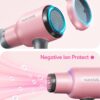 Wavytalk Hair Dryer, Blown Away Ionic Hair Dryer for Curly Hair with Diffuser, 1875W Fast Drying Blow Dryer with Ceramic Technology, 3 Attachments for All Hair Types, Light and Quiet, Rose Gold