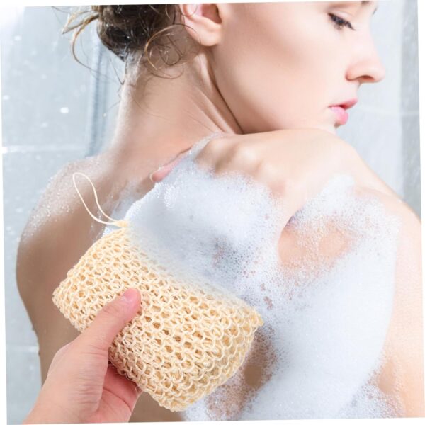 BELLIFFY 2 Pack Sisal Bath Scrubbers Shower Sponges Body Bath for Gentle Skincare
