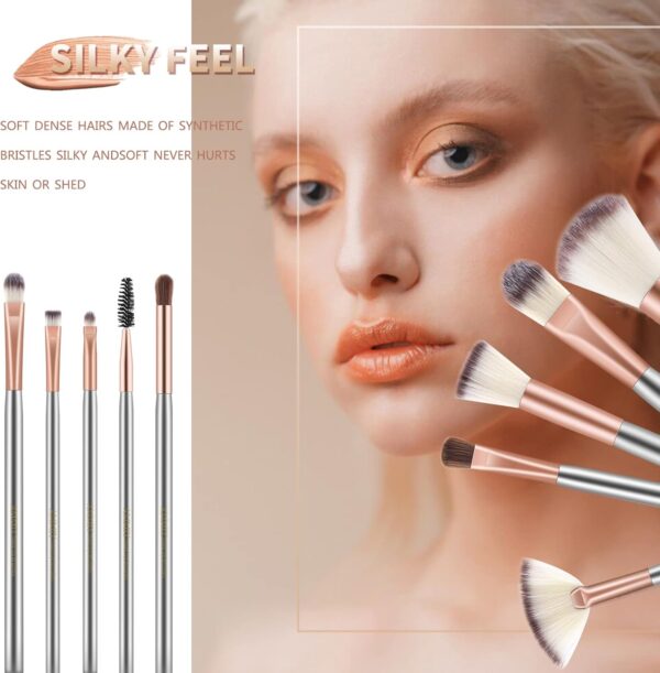 Ammiy Makeup Brushes Sets Professional 18 Pcs Make up Brushes Premium Synthetic Foundation Brushes Blending Face Powder Blush Eyeshadow Eyeliner Make Up Brush Kit with PU Leather Bag