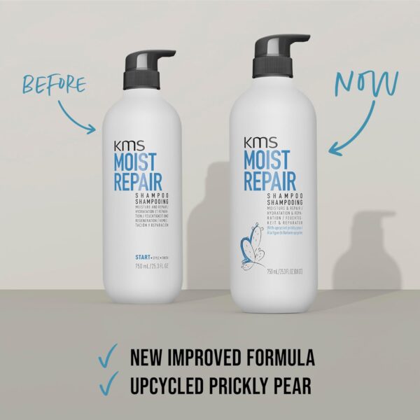 KMS MoistRepair Shampoo for Dry Hair, 750ml, Repair, Moisturize, Protect, with Upcycled Prickly Pear, Vegan Formula