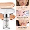 2Pcs Color Changing Foundation SPF15,Seamless Tone-Matching,Long-Lasting Hydration Nourishment, and Sun Protection for All Skin