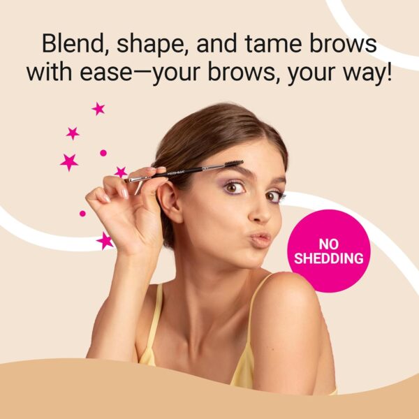 Keshima Duo Eyebrow Brush - Premium Quality Angled Eye Brow Brush and Spoolie