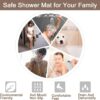 KAZOLEN Shower Mat Non Slip Anti Mould: Bath Mats for Inside Bath- 60 x 40 cm Anti Slip Shower Mats for Inside Shower- Loofah Shower Mat White Long Washable Shower Matt for Elderly Wet Room Quick Dry