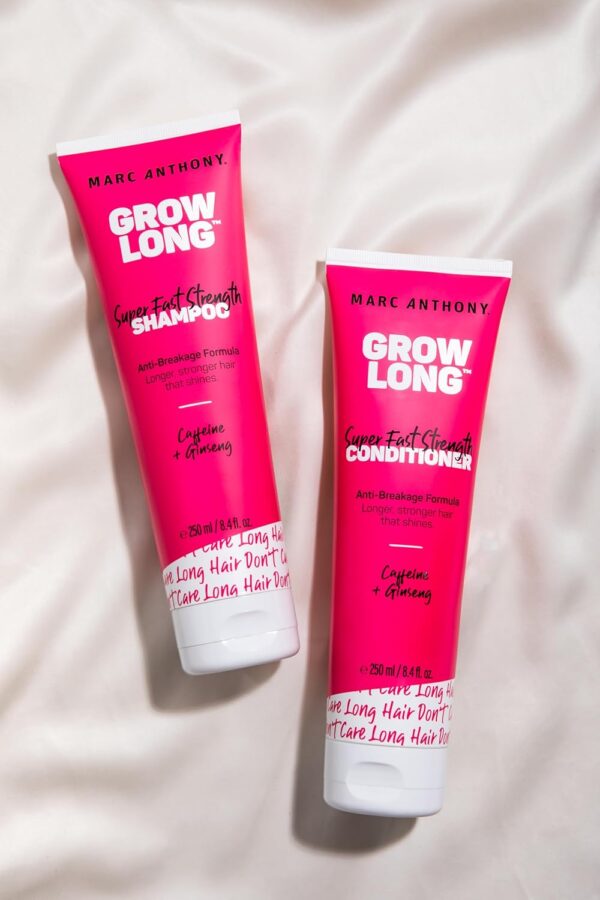 Marc Anthony Shampoo and Conditioner Set, Grow Long Biotin - Anti-Frizz Deep Conditioner For Split Ends & Breakage - Vitamin E, Caffeine & Ginseng for Curly, Dry & Damaged Hair