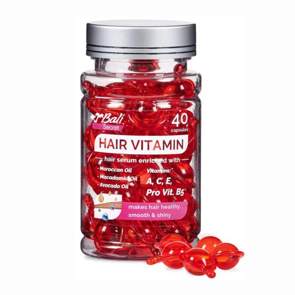 Hussell Hair Treatment Serum - 40 Hair Care Capsules - No Rinse - With Argan Macadamia & Avocado Oils - Vitamins A, E, & Pro B5 - Conditioner for Women & Men