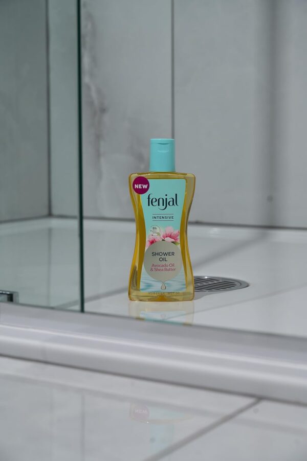 Fenjal Intensive Shower Oil, Lightly Foaming Milk, Smooth & Hydrating, Bergamot & Vanilla, 225 ml