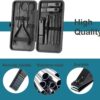 71-64VjHSbL._AC_SL1500_.jpg Manicure Set Nail Clippers Pedicure Kit -12PCS Stainless Steel Manicure Kit, Professional Grooming Kits, Nail Care Tools with Luxurious Travel Leather Case Gift Box (Black, 12)