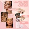 Kabuki Makeup Brush Set - For Foundation Powder Blush Concealer Contour - Perfect For Liquid, Cream or Mineral Products - 10 Pc Collection With Premium Synthetic Bristles For Eye and Face Cosmetic
