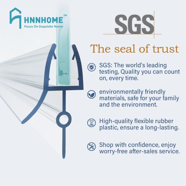 HNNHOME Bath Shower Screen Door Seal for 4-6mm Glass Up to 28mm Gap