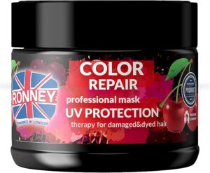 RONNEY Hair Mask for Coloured Hair with Cherry Extract - 300 ml Professional Colour Repairing and Restoring with UV Protection - Intense Color Repair Treatment to Add Shine, Soften & Nourish Scalp