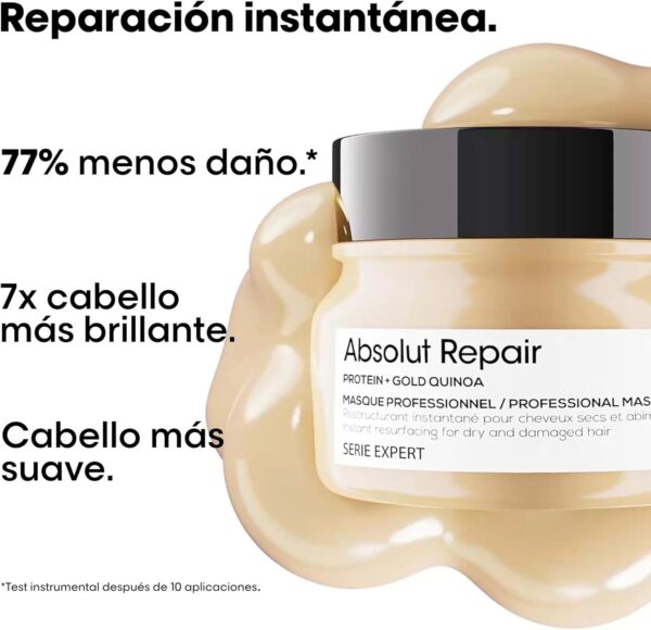 L'Oréal Professionnel Repairing Hair Mask for Damaged and Dry Hair, with Quinoa, Series Expert, Absolut Repair Mask, 250 ml