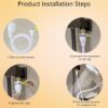 Tap Shower Attachment for Bath 2-Piece Set with 2m Hose, Shower Attachment for Taps, Portable Handheld Shower Head for Bath Taps, Ideal for Indoor and Travel Use