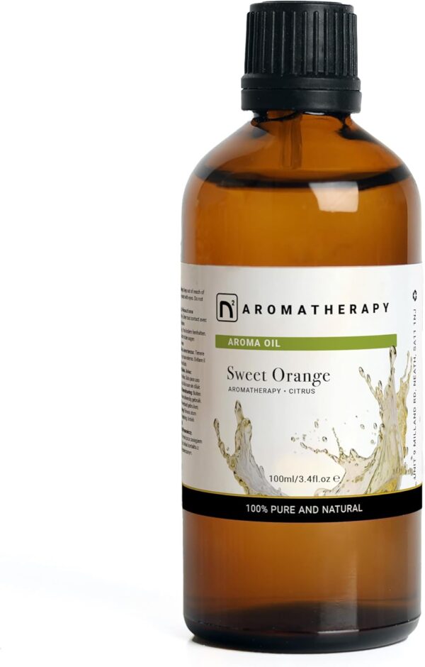 n2 Aromatherapy Sweet Orange Fragrance Oil 100ml - Aroma Oil for Home, Room, Reed Diffuser, Candle Making, Soap, Wax Melt, Burner, Humidifier, Massage