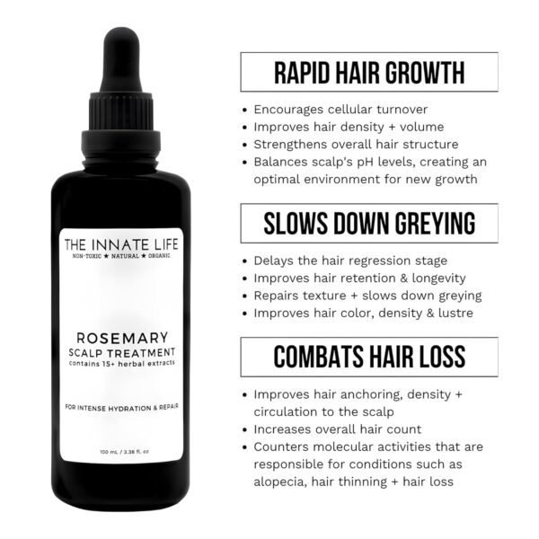 Rosemary Scalp Treatment | Nourish with Rosemary Oil, Strengthen Follicles, Hydrate Scalp, Prevent Hair Loss, Ideal for Healthier Hair - Organic Hair Care Solution