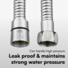 H&S Stainless Steel Long Shower Hose for Bath Taps with 2 Washers, 1.75m (69”) Universal Replacement Shower Hoses, Extra Shower Pipe Chrome Finish, Anti Kink & High Flow Flexible Handheld Extension