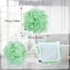2-In-1 Bath Sponge, Shower Puff Loofah Shower Puff Loofah Sponge Bath Scrunchies Scrubbing and Cleaning - Body Scrubbers for Use In Shower for Men Women Bath Supplies (Green）