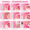 BEAUTURAL Electric Manicure, Nail Drill Kit, Electric Nail File Set Machine with 10 Attachments & 20 Sanding Bands, Efile Manicure Pedicure Tools with Storage Case, LED Light