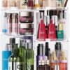 Auxmir Makeup Organiser, 360 Degree Rotating Cosmetics Organiser for Skincare Lipsticks Perfumes Brushes, Spinning Makeup Storage with Adjustable Layers for Dresser, Bedroom, Bathroom, Clear
