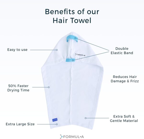 Microfiber Hair Towel Wrap for Women - Anti Frizz, Fast Drying, Super Absorbent - Plopping Wrap Turban for Wet Hair - Hair Care Product