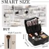 Joligrace Makeup Bag Cosmetic Case Vanity Travel Beauty Box Make Up Train Case Hairdressing Tools Organiser with Adjustable Compartment Oxford Fabric, Black