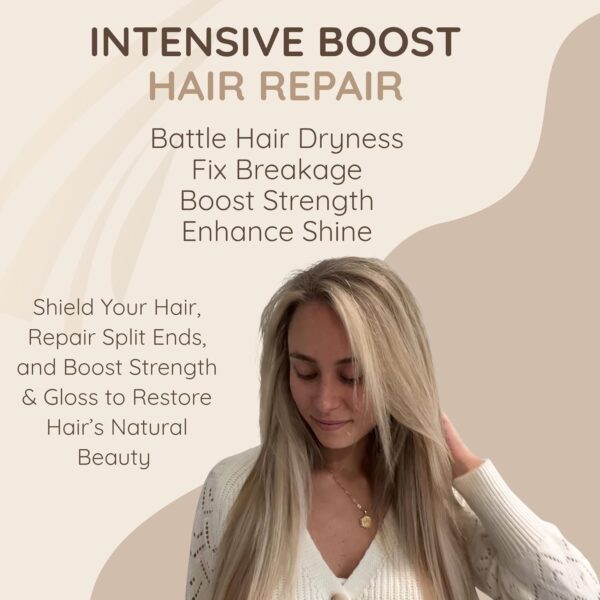 Vitamins Hair Mask Conditioner Keratin Treatment - Biotin Castor and Coconut Oil Deep Conditioning for Thin Fine Hair - Anti Frizz Moisturiser for Curly Straight Dry Damaged and Frizzy Locks