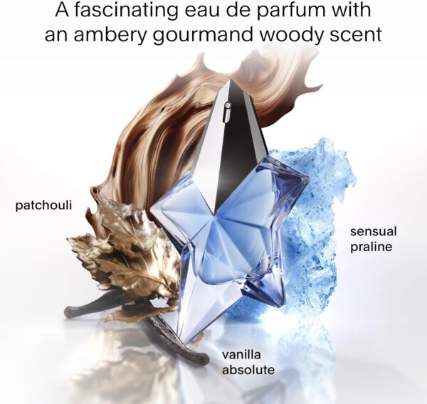 MUGLER Angel, Eau de Parfum, Women's Perfume, Amber and Gourmand Aroma, Vibrant Fragrance, Refillable