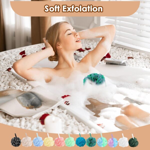 Ufacai Bath loofah,Bath Sponge,Shower loofahs Shower Sponge for Women and Men,Pack of 4