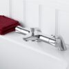 PURAGEIR Thermostatic Bath Tap, Deck Mount Shower Tap with Anti-Scald Control, Chrome Bathtub Mount