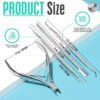 FANDAMEI 4 PCS Nail Care Kit, Nail Cuticle Nippers, Ingrown Toenail Tools Kit, Toenail File and Lifters Stainless Steel, Nail Lifter, Nail Cuticle Pushers, Professional Manicure and Pedicure Set