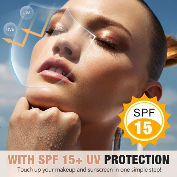 2Pcs Color Changing Foundation SPF15,Seamless Tone-Matching,Long-Lasting Hydration Nourishment, and Sun Protection for All Skin