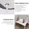 beberoad Pet Dog Booster Bath Elevated Dog Bathing Tub Washing Station for Grooming, Collapsible Foldable Portable Shower Bathtub for Small Dogs Cats Pet, Indoor and Outdoor