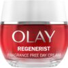 711dDhuHxGL._AC_SL1500_.jpg Olay Regenerist Day Face Cream, Anti-Wrinkle + Active Firming Skincare Moisturiser, Anti-Ageing Niacinamide and Peptides, Renews, Firms and Hydrates, Non-greasy, Fragrance Free 50ml