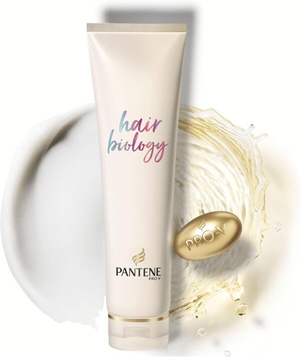 Pantene Hair Biology De frizz and Illuminate Hair Conditioner with Hyaluronic Acid, Omega 9 for Frizzy, Dry, Coloured Hair 160 ml