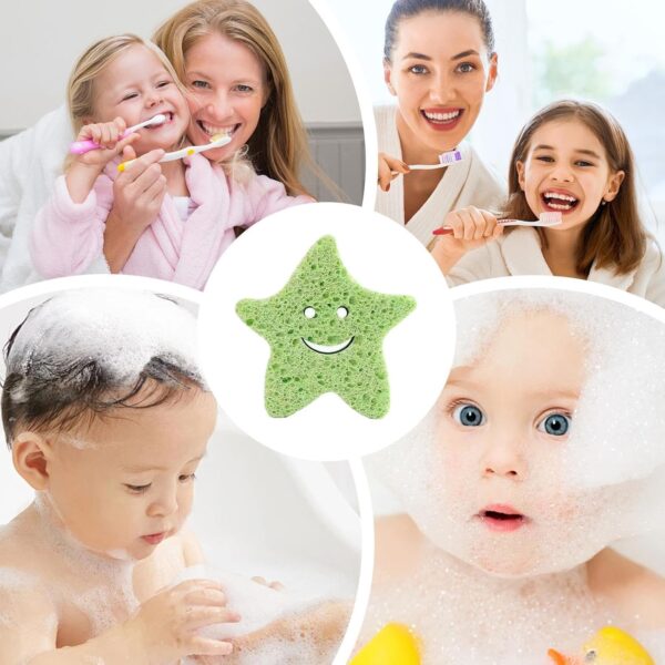 Kids Bath Sponge - Soft Wood Pulp Sponge Body Wash Scrubber,Cute Dead Skin Remover Body Scrubber Bath Rub Shower Brush for Children Kids Baby Toddler