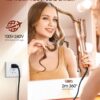 Automatic Curling Iron, Professional Automatic Hair Curler with 1" Curling Iron Large Slot & 4 Temperature & 3 Timer, Dual Voltage Anti-Tangle Rotating Curling Iron with Auto Shut-Off for Hair Styling