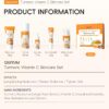 Quiyum Turmeric Vitamin C Skincare Set, Face Skin Care Sets & Kits Facial Cleanser,Toner,Serum,Eye Cream,Face Cream, Pamper Gift Set for Women Teenage Girls Mom Birthday, Travel Kit for All Skin Types