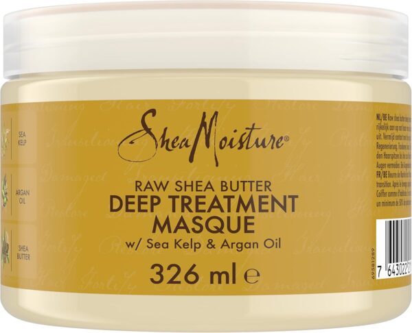 Shea Moisture Raw Shea Butter Deep Hair Treatment Mask silicone and sulphate free hair mask for dry, damaged or transitioning hair 326 ml