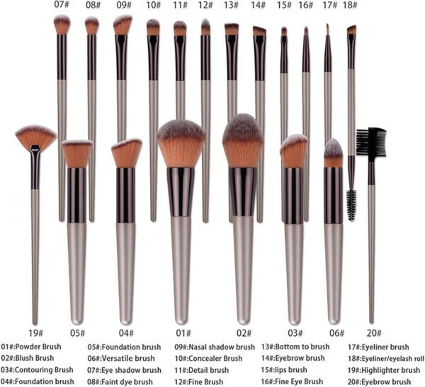 LHLXZQ Makeup Brush Set, 33 Pcs Makeup Tool Set with Makeup Sponge, Powder Puffs, Brush Cleaner, Professional Face Makeup Brushes for Foundation Powder Concealers Eyeshadow Blush, etc