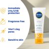 NIVEA Sun UV Face Sensitive SPF 50 Cream (50ml), Sunscreen Protects Against UVA/UVB Rays and Premature Skin Ageing, Sun Cream for Sensitive Facial Skin