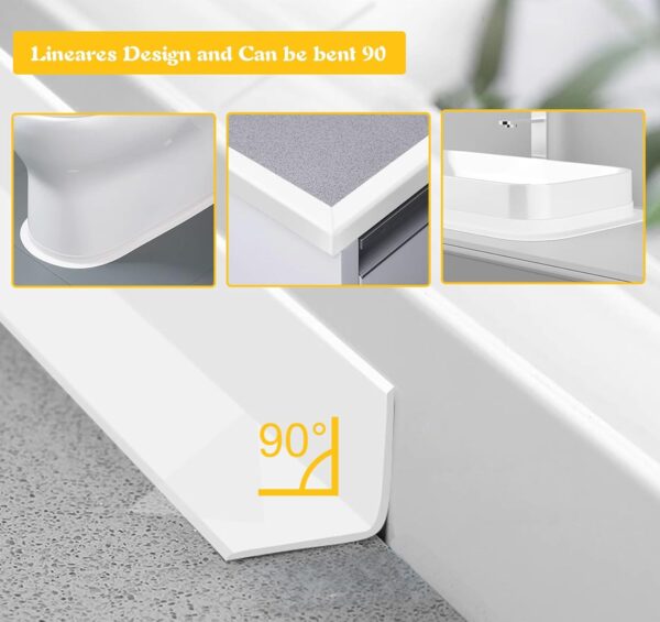 712M2VNn4L._SL1500_.jpg Adorfine Bath Sealant Strip Self Adhesive 5MX5CM Caulk Strip Sealant Tape Bathroom Sealant White Waterproof Strong Sticky Simple Seal Tape for Shower,Toilet, Kitchen