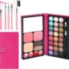 Aomig 33 Colors Kids Makeup Sets for Girls, 6 Pcs Princess Make Up Kit with 5 Brushes, Washable Children's Cosmetics Toys, Non-Toxic Makeup Kit, Cosmetic Beauty Set Gift for Kids Halloween Birthday