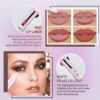 Beauty Searcher 4-in-1 Makeup Pen, Eye Liner, Brow Liner, Lip Liner, & Highlighter Pen, Waterproof All in One Makeup Pen Eye Long-Lasting 4 Color Multi-function Makeup Beauty Pencil