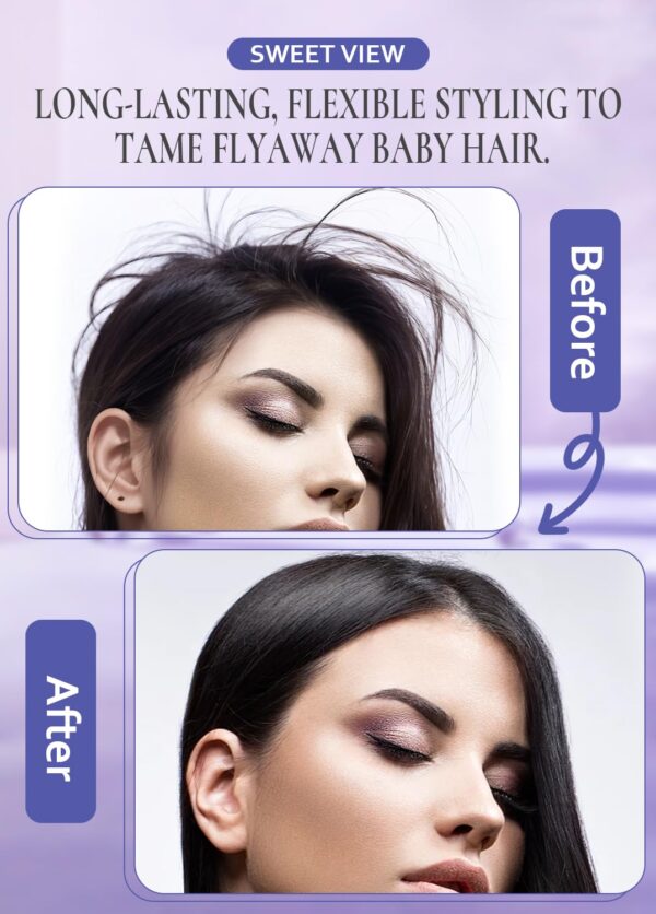 Hair Wax Stick & Slick Back Hair Brush, Hair Pomade/Balm for Smooth Flyaways, Frizz, Sleek Ponytail, Buns, Styling Accessories Cream/Gel for Girls, Kids