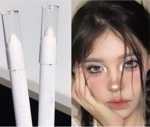 Brightening and Contouring Highlighter, Pearlescent Shiny Eyeshadow Makeup Pen, Long-lasting and Waterproof, Suitable for Women to Brighten and Shape (Eye and Face Makeup)
