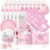 71391lfTWXL._AC_SL1500_.jpg LAIKOU Skin Care for Teenage Girls, Sakura Skincare Set, Pamper Sets for Women Gifts, Facial Skin Care Sets & Kits - Toner,Cleanser,Face Serum,Cream,Sleep Mask,Eye Mask,Mud Mask,Lip Mask, 24PCS