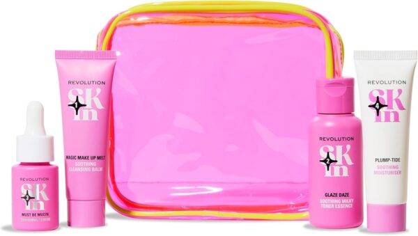 Revolution SKin, Go Gentle Starter Kit, Skincare Set Includes Cleanser, Toner, Serum & Moisturiser, Vegan & Cruelty-Free, 4 Products Included